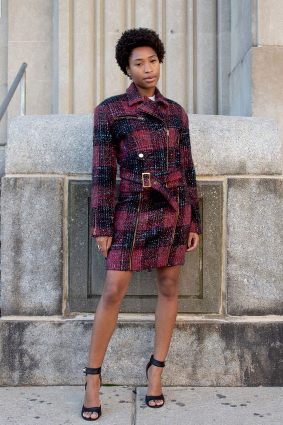 Tweed Jacket Skirt Set, Tweed Jacket Dress Set