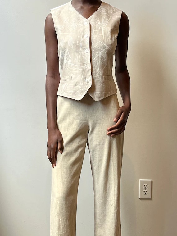 Hermes by Martin Margiela Linen Vest - image 2