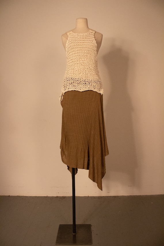 Vivienne Westwood brown linen asymmetrical skirt