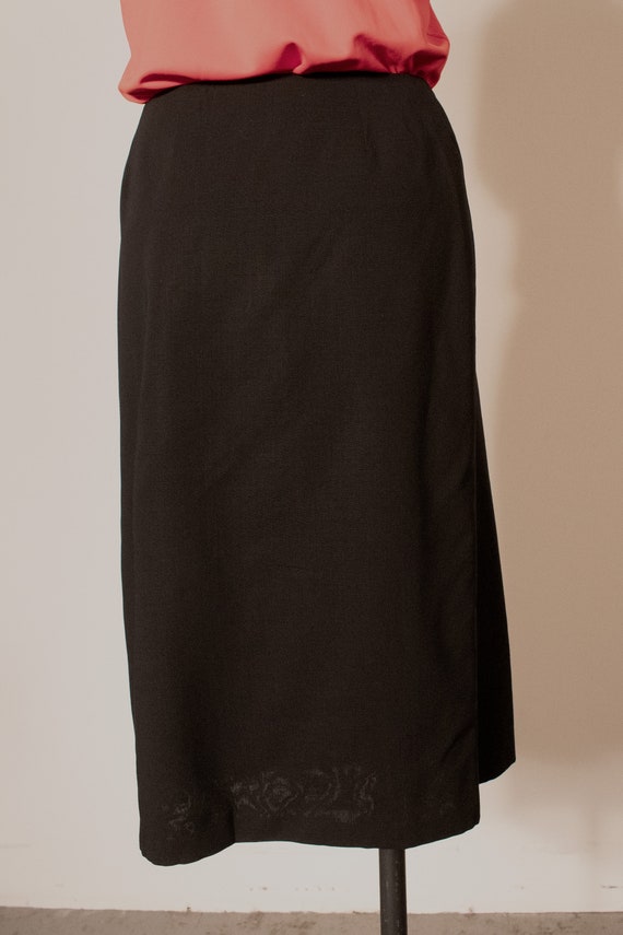 Margiela for Hermès black virgin wool faux wrap s… - image 4