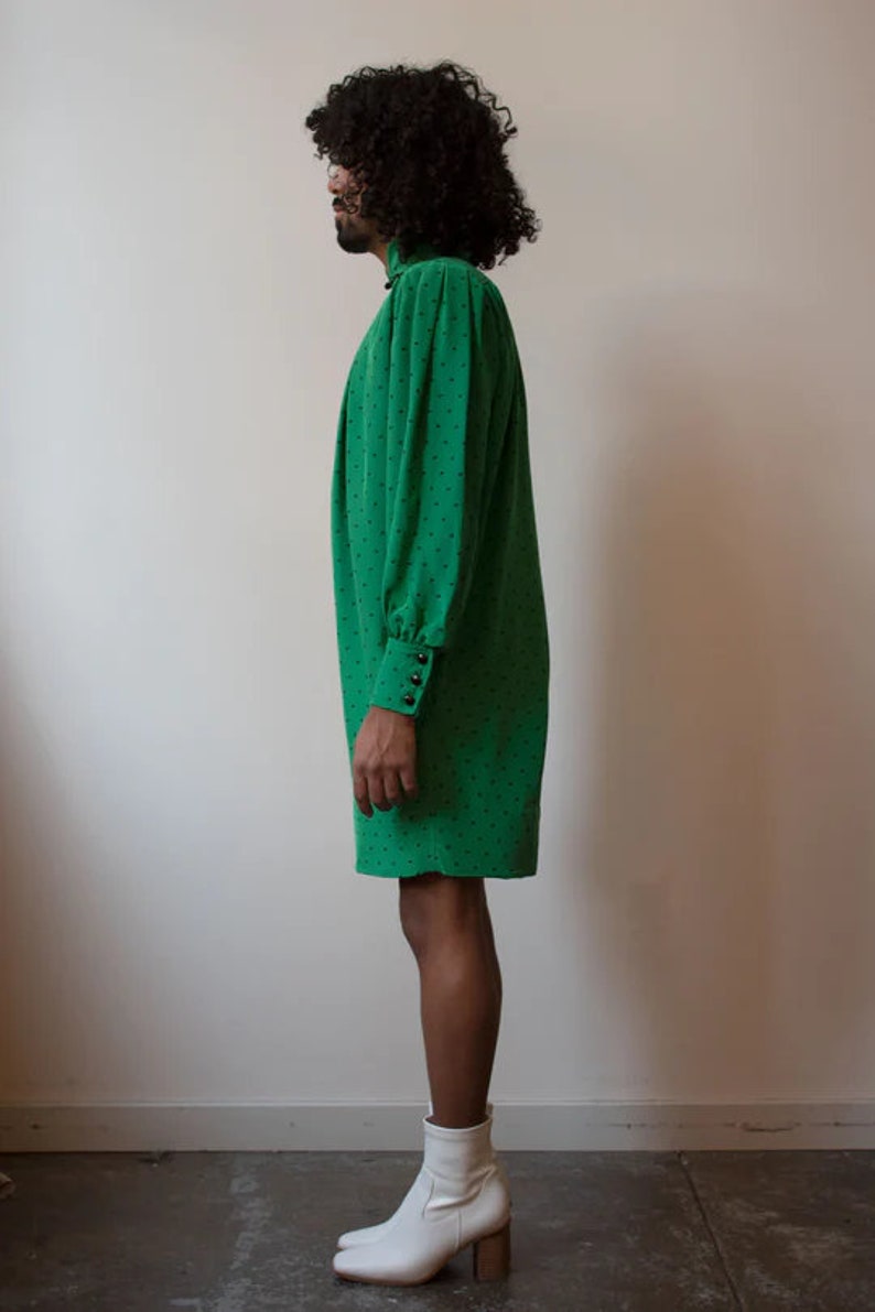 Ungaro green printed silk dress image 3