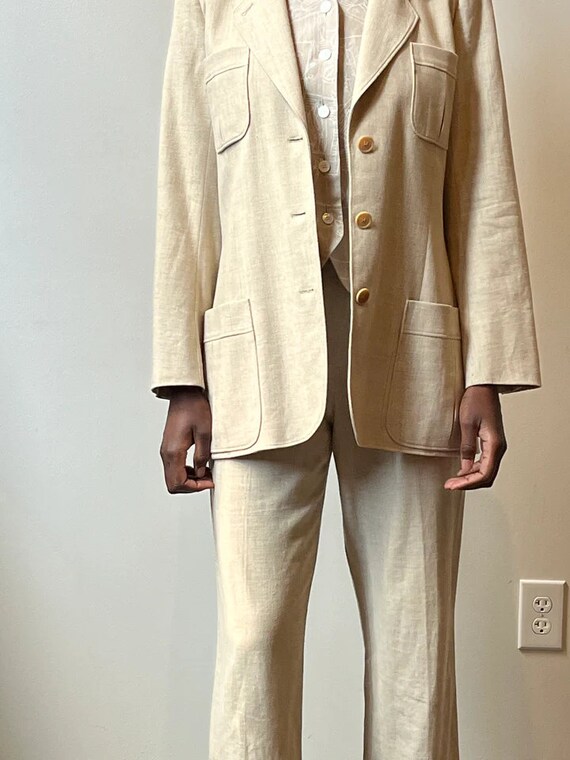 Hermès by Martin Margiela Linen Pantsuit - image 2