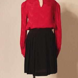 Andrea Odicini red textured silk blouse 画像 4