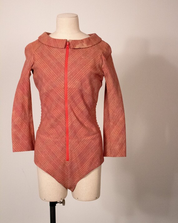 Junya Watanabe plaid wool body suit