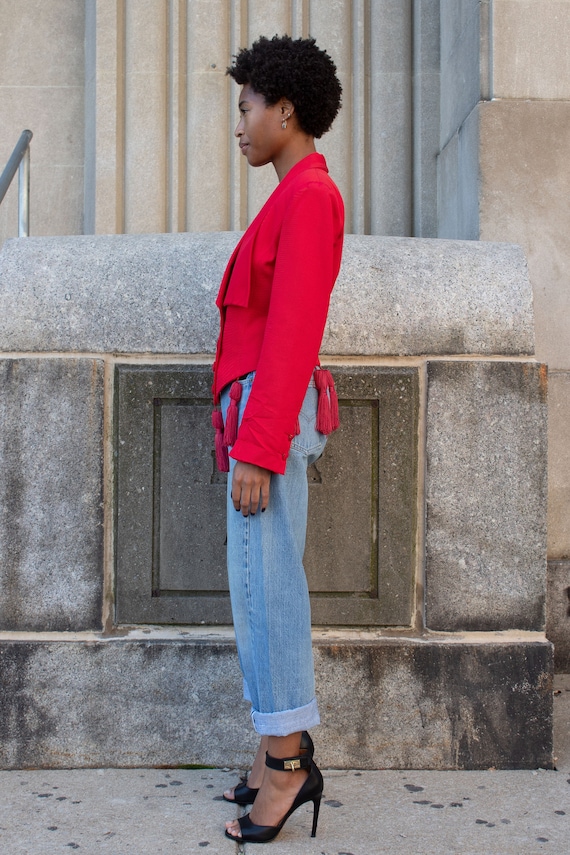 Patrick Kelly Red Tassel Blazer - image 3