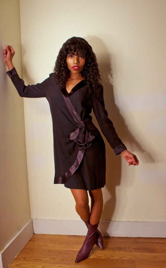 Vntage Loris Azzaro Smoking Jacket Wrap Dress