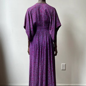 Zandra Rhodes Violet Squiggle Print Rayon Crepe Maxi Dress image 5