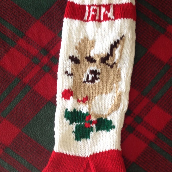 2024 Traditional Rudolph Stocking - Personalized