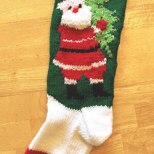 2026 Personalized Christmas Stocking - Santa Decorating a Tree