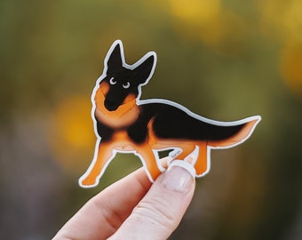 Dog German Shepherd Laminated Glossy Sticker