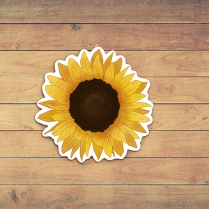 Sunflower Sticker Laminated Glossy Finish