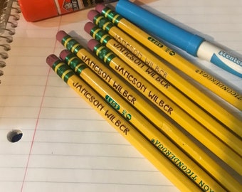 Personalized Pencil| Laser Engraved| Back to School| Custom Pencils