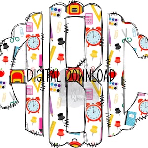 MONOGRAMMA SCOLASTICO PNG / Sublimazione / Download digitale