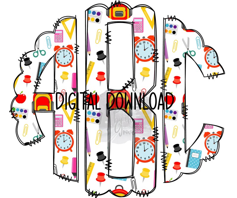 SCHOOL MONOGRAM PNG | Sublimation | Digital Download - Etsy