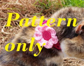 crochet pattern Mesh collar wrist band for flower photo prop cute gift girl boy cat dog