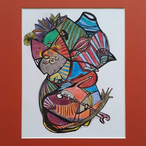 Abstract Man with Instrument