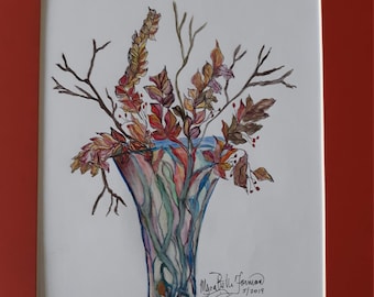 Vase with Foliage