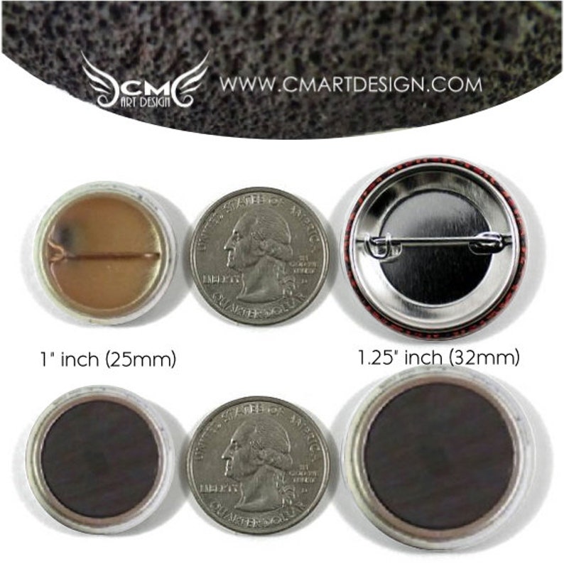 1 and 1.25 Inch Pinback Magnet Normal People Scare Me /& Keychain