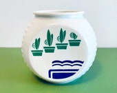 Vintage Cactus Planter - Fire King - Grease Jar - Cacti plant - pot - container - kitchen 1940 39 s - Anchor Hocking - Vitrock 1950 39 s Pyrex