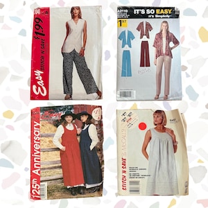 Vintage Sewing Patterns 1970&#39;s 1980&#39;s 1990&#39;s McCalls McCall&#39;s 7041 A2119 P228 3701 Simplicity It&#39;s So Easy Stitch &#39;n Save