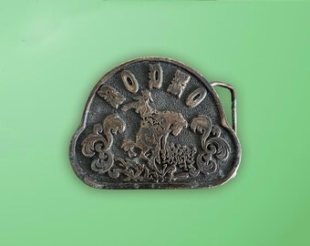 Vintage Jeweled Trophy Bull Rider Riding Montana 