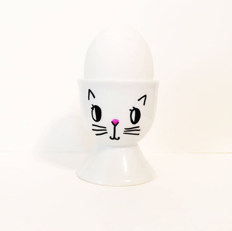 Cat Egg Cup Ring Dish Kitten Kittens Kitty Cats Animals Eggs Eggcup image 1