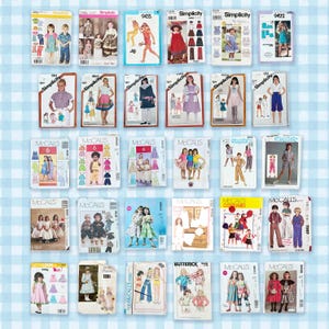 Set of 30 Vintage & Modern Sewing Patterns, Kids Sewing Patterns, Childrens Sewing Patterns, Simplicity McCalls Butterick, Toddler Sewing