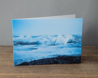 Photo Greeting Card Iceland Beach Glacier - Folding Card with Envelope - Format C6