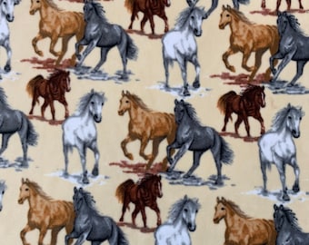 Running Horses Baby Blanket