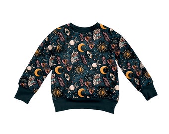 Celestial toddler jumper, baby boy gift, baby boy clothes, unisex kids gift, girl long sleeve top, toddler girl outfit, baby shower gift