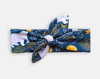 diadema azul para bebé, diadema anudada, diadema con forma de oso para bebé, ropa para niña, regalo para niña, regalo para bebé recién nacido, baby shower, regreso a casa