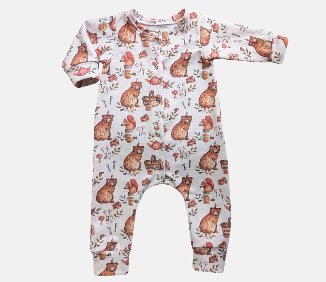 Baby Bear Quilted Pajamas Romper main image 0