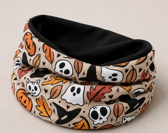Halloween snood, Kids Snood, Toddler Snood, Kids Scarf, Baby Neck Warmer, Baby scarf, Baby Infinity Scarf, Gender Neutral Bab