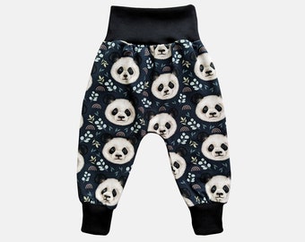 Baby boy clothes, baby harem pants, Panda baby gift, baby boy gift, unisex toddler leggings, gender neutral baby, baby shower idea