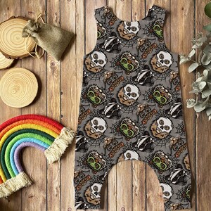 Boy halloween outfit, baby halloween romper, toddler dungarees, baby boy clothes, baby boy gift, girl halloween outfit