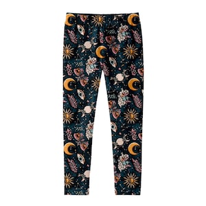 Space toddler leggings, baby boy leggings, baby girl clothes, baby girl gift, unisex baby gift, dark kids leggings, organic baby clothes
