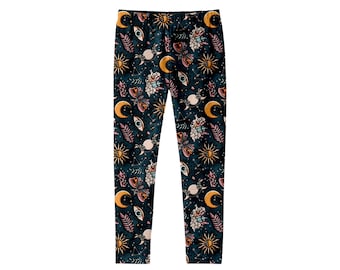 Space toddler leggings, baby boy leggings, baby girl clothes, baby girl gift, unisex baby gift, dark kids leggings, organic baby clothes