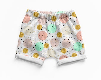 Pastel summer shorts, kids summer outfit, rolled baby shorts, baby girl clothes, toddler shorts, baby girl gift, gender neutral baby