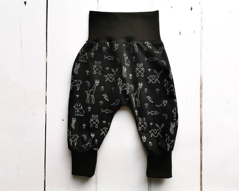 toddler harem pants baby gift baby boy clothes baby joggers Monochrome toddler pants baby harem pants hipster baby clothes