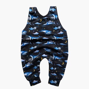 baby boy clothes, blue baby romper, toddler dungarees, whale boy gift, new baby gift, baby shower idea, baby outfit, gift for kids