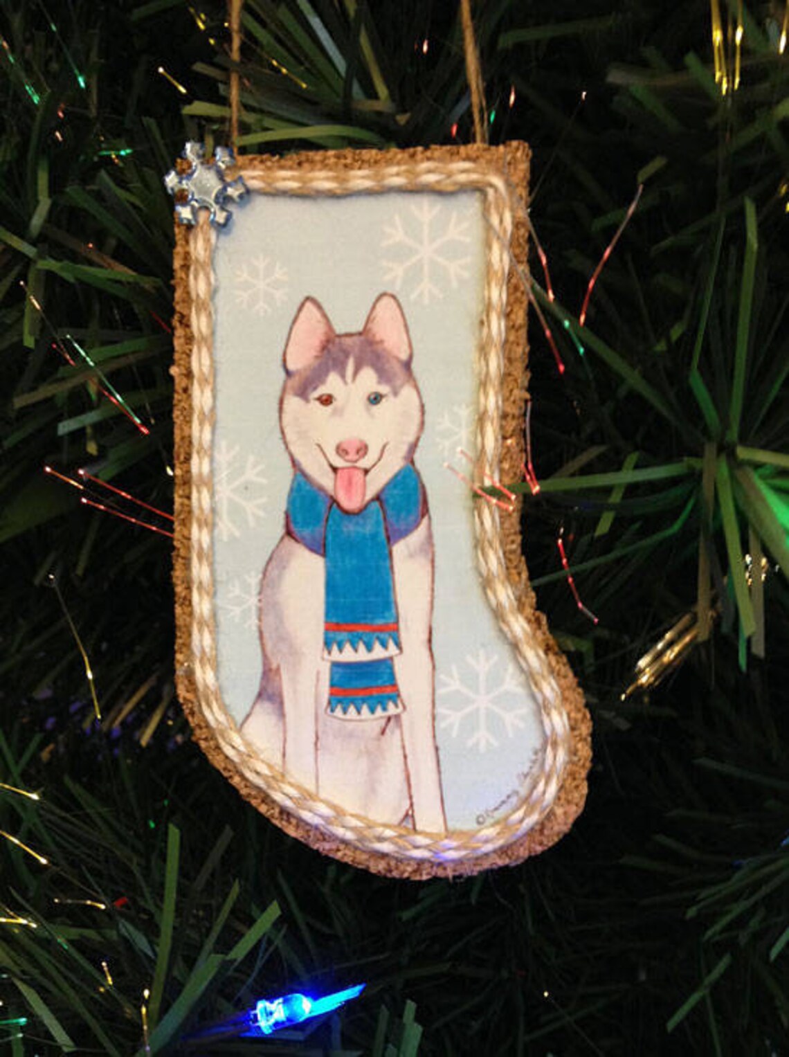 Husky,husky Christmas Ornament,christmas Stocking,pet Ornament