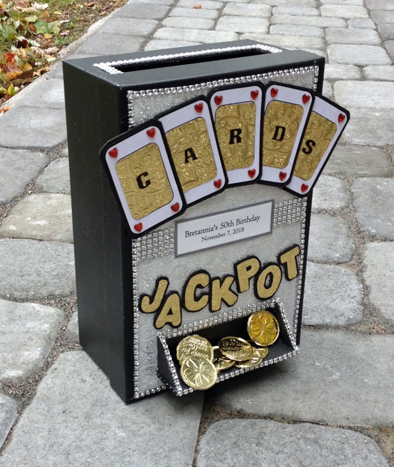 Slot machine card box50th birthday giftjackpotcard box