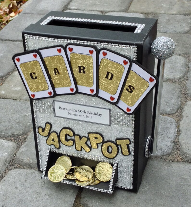 Slot machine card box50th birthday giftjackpotcard box with Etsy