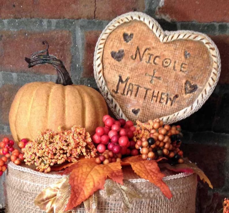 Fall Wedding Cake Topperrustic Wedding Cake Topperfall Etsy