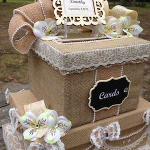 Rustic Wedding Card Box,rustic Card Holder for Wedding,rustic Card Box ...