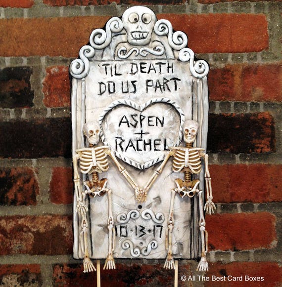 Halloween Wedding Cake Toppershalloween Wedding Etsy