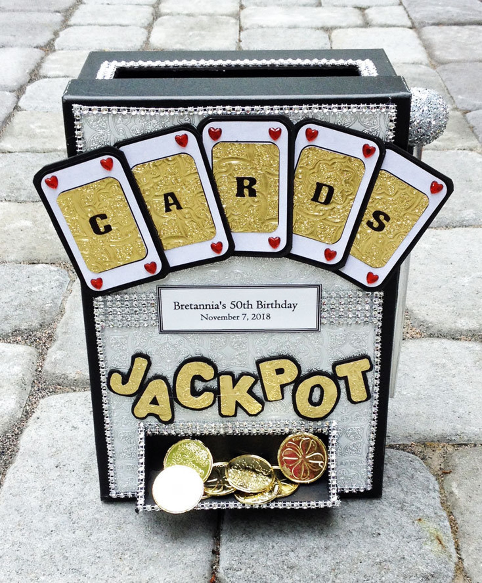 Slot Machine Card Box50th Birthday Giftjackpotcard Box With Etsy