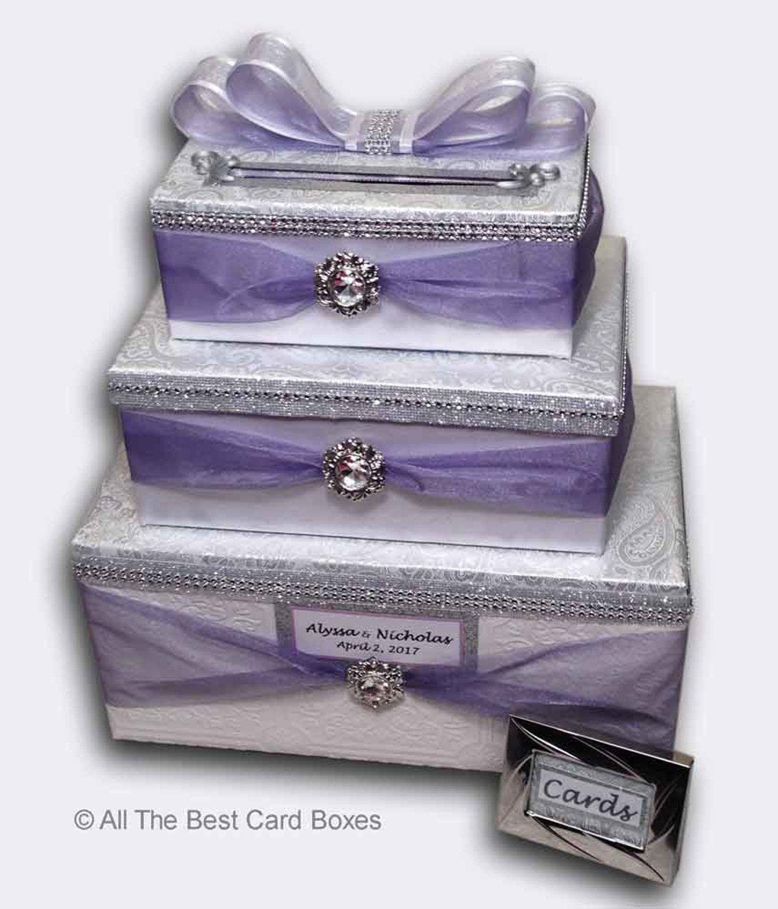 Rhinestone Broochwedding Card Boxcard Box With - Etsy