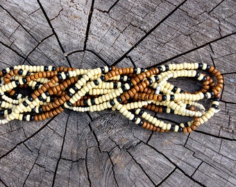 66 Ceramic Terracotta hand painted Peruvian Clay beads, Heishi trade beads, Fair Trade, Jewelry Making Supplies - Made in Peru, Rasta Tribe