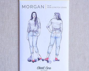 Closet Case / Closet Core : MORGAN Boyfriend Jeans Sewing Pattern (Physical Copy, Studio De-stash)